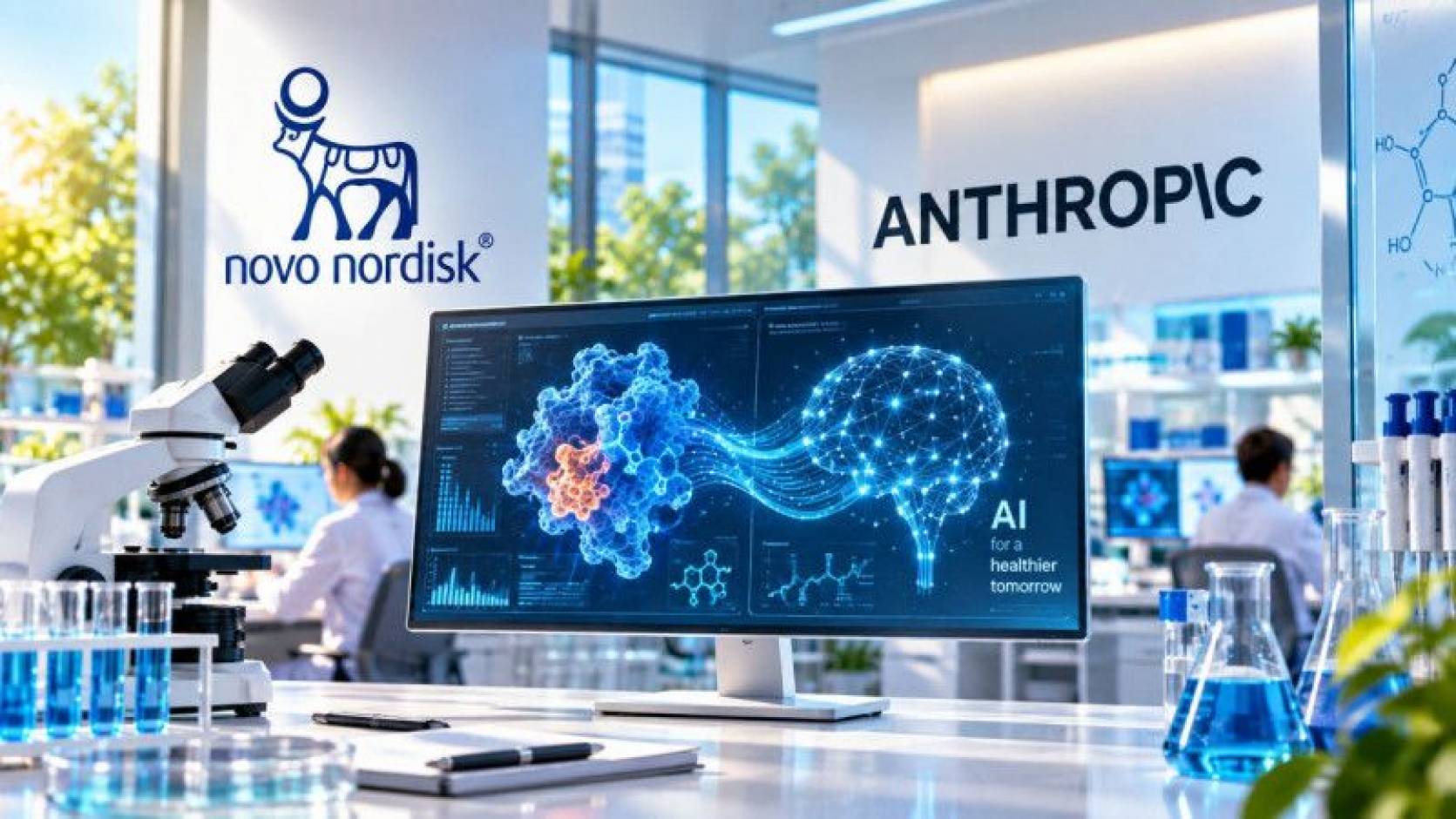 Novo Nordisk e Anthropic:  l’AI di Claude entra nella ricerca di nuovi farmaci